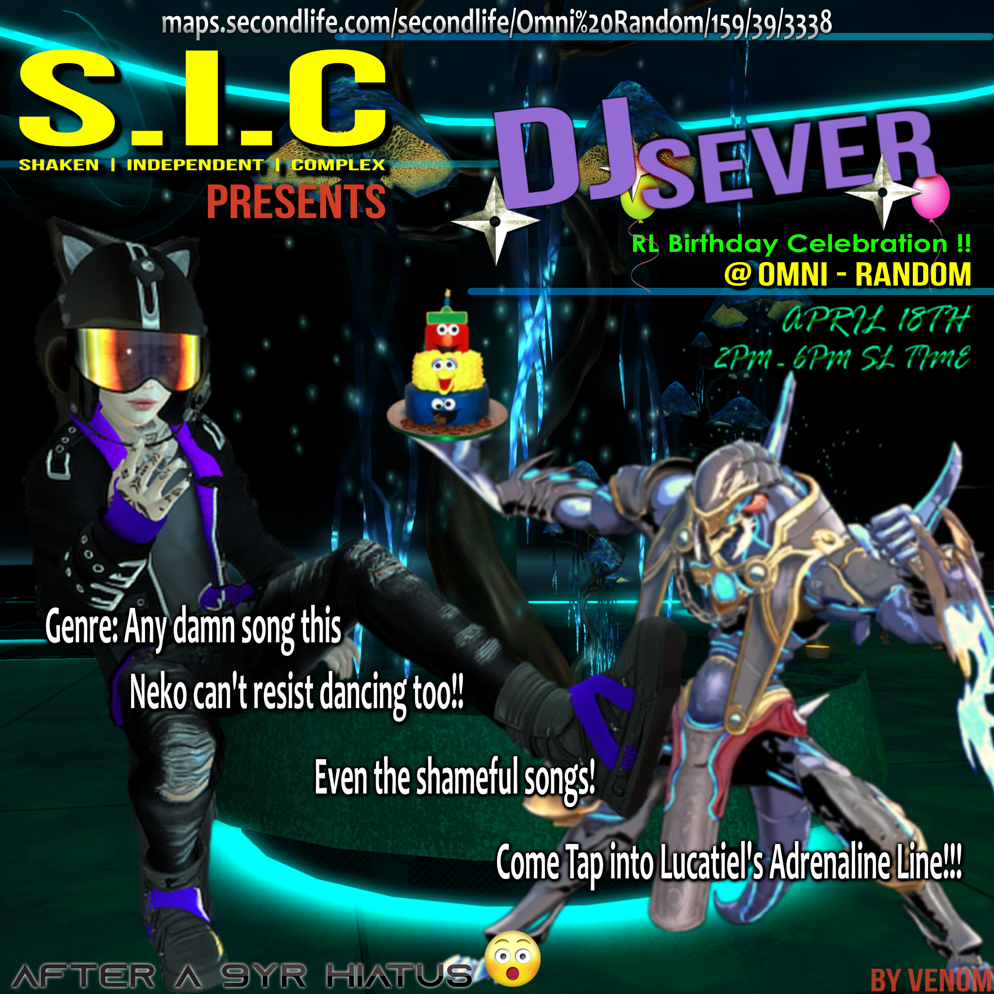 DJ Sever Returns after 9 year hiatus. RL Birthday Party v4